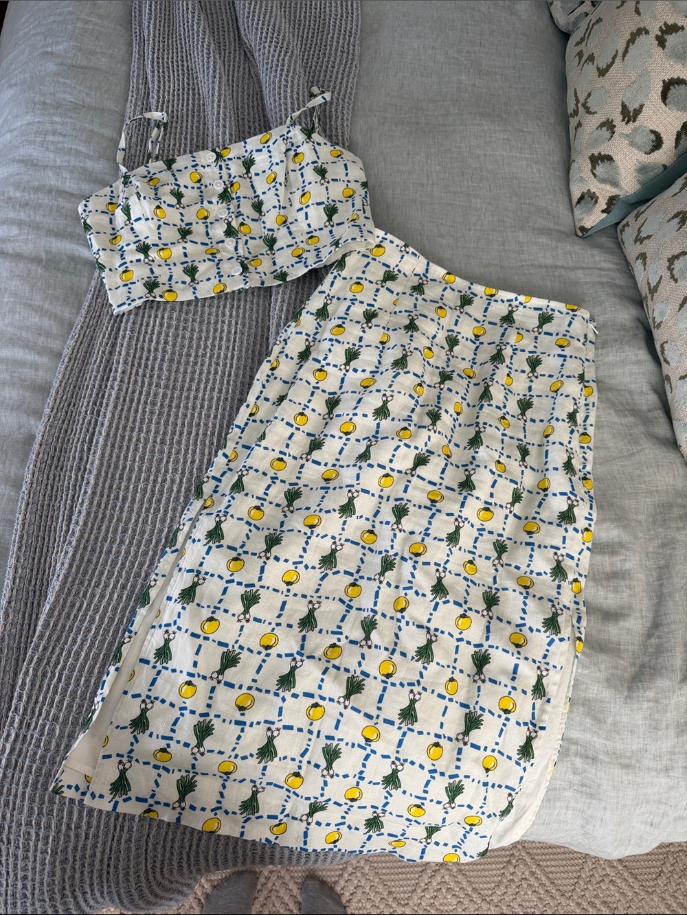 STAUD Midi Skirt and top set
